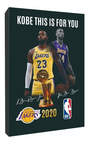 Cuadro De Lebron James Y Kobe Bryant - Lakers Campeones 2020