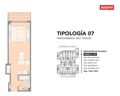 My Residence : Departamento 1 Ambiente Con Balcon - Belgrano