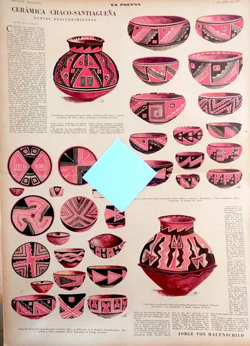 Cerámica Chaco-santiagueña 1935 Wagner Hauenschild Prensa (Usado)