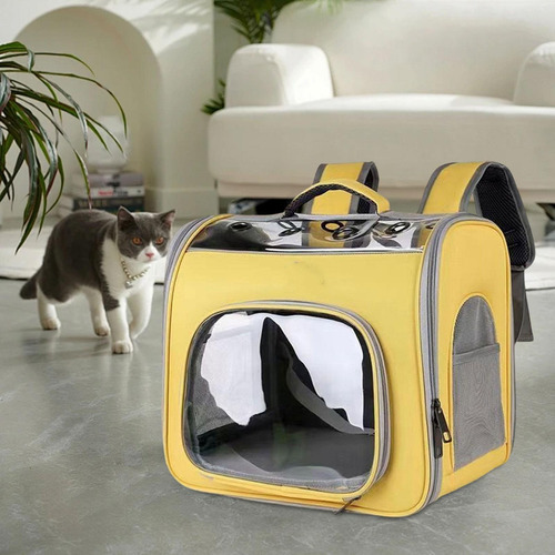 Mochila Para Gatos, Bolsa De Transporte Para Amarillo