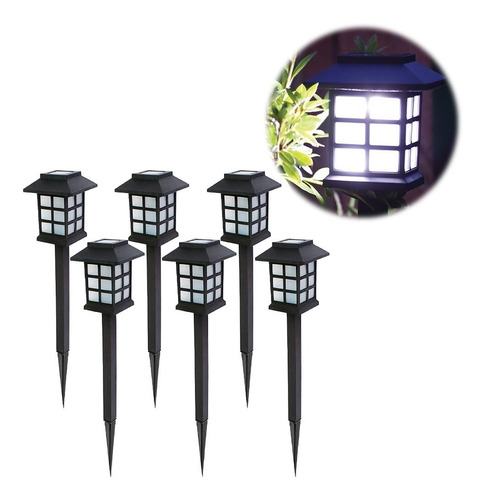 6 Luces Led Solares De Jardín, Lámpara Solar Para Jardín