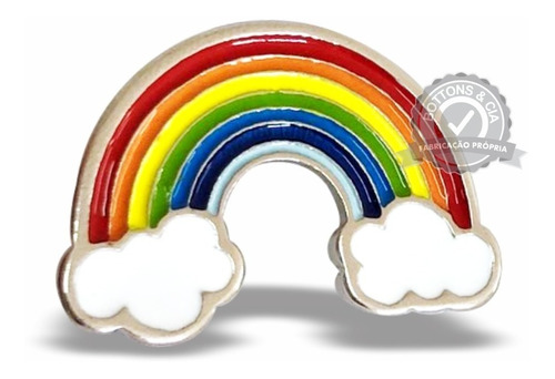 Pin Boton Broche A Pronta Entrega Lgbt Arco Iris - 1 Und