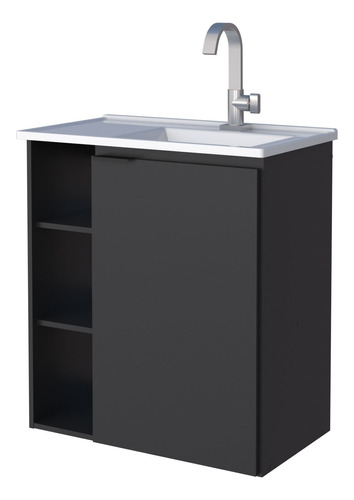 Mueble Para Baño En Madera Hortensia Negro 102713