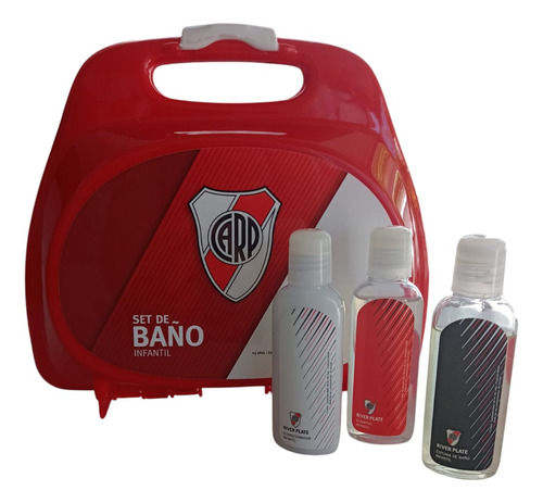 Lonchera Plastica River Plate. Set De Baño Con Accesorios