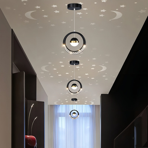 Lustre Pendente Moderno Elegante Com Efeito De Estrela E Lua 110v/220v