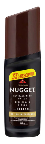 Kit 2un Polidor De Sapato Líquido Marrom Nugget 60ml