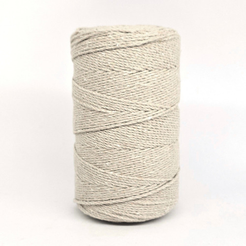 Hilaza De Algodón Carrete 500g 3 Cabos 2mm Beige
