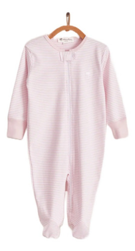 Pijama Enterizo  Woods  - Rayas Rosa Babycottons