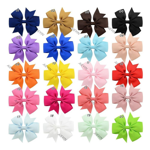 A Lazos De Colores Horquillas Para Bebé Niñas 20 Piezas