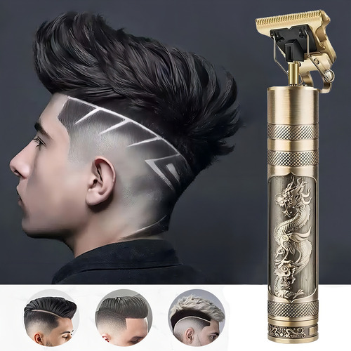 Máquina De Cortar Cabelo Profissional Acabamento Dragão