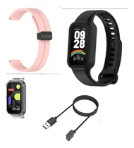 Comprar Correa Silicona Magnética Mi Smart Xiaomi Band 3, 9 Active Rosa Claro 2.3 Cm