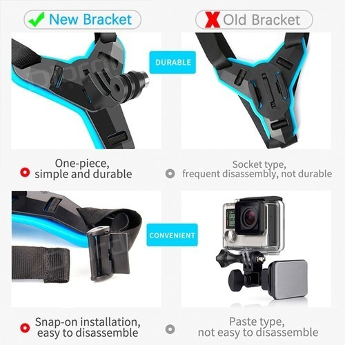 Imagen 4 de 4 de Soporte Correa Para Casco Moto Motocicleta Todo Gopro 9 8 7