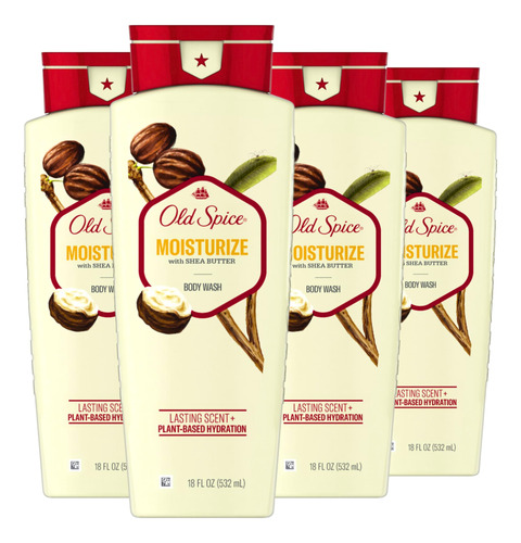 Body Wash Old Spice Moisturize Con Manteca De Karité, 532 Ml