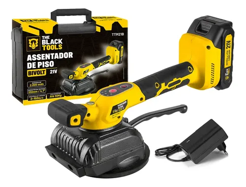 Máquina Assentar Pisos Porcelanatos Elétrica com Ventosa até 50kg a Bateria 21V TTM21B The Black Tools