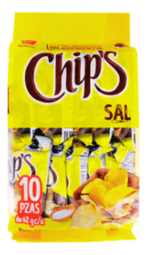 Barcel Papas Sal De Mar Bolsa 10pzs
