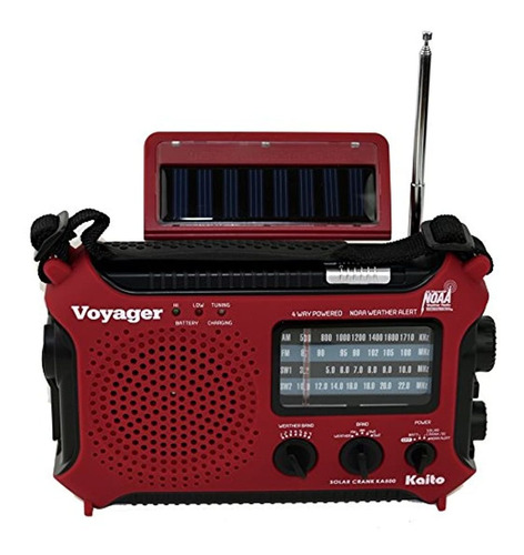 Radio Portátil Am/fm Con Alarma Y Cargador De Celular, Rojo