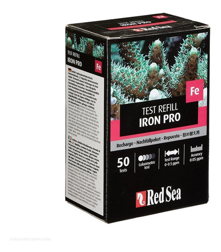 Red Sea Iron Pro 40 Tests Hierro Acuario -solución Repuesto-