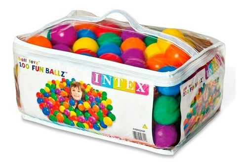 Pelotitas Plasticas Bolas 100 Piezas Intex Mutilcolor 6,5cm