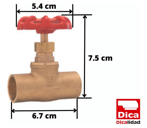 Llave Valvula De Globo Soldable 3/4 Dica 4765.19
