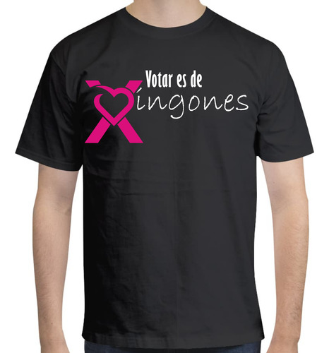 Playera Diseño Votar Es De Xingones - Blanco - 4