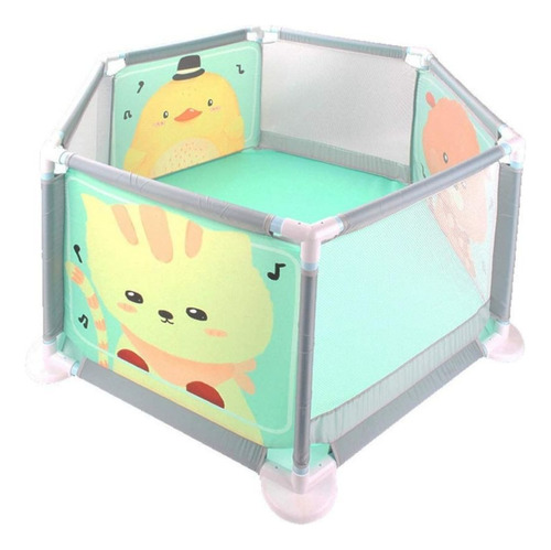 Corral Hexagonal 1m Plegable Portatil Seguro Para Bebe Lau