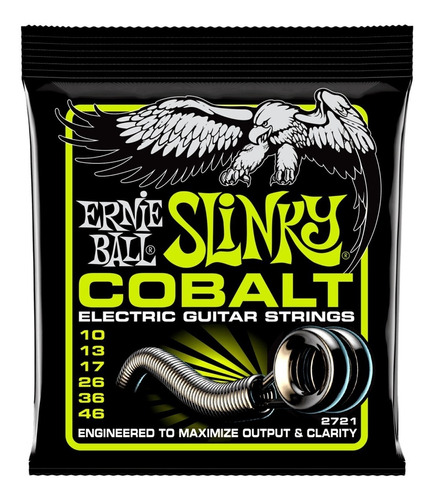 Encordoamento Guitarra Ernie Ball Cobalt Slinky 010 Promoção