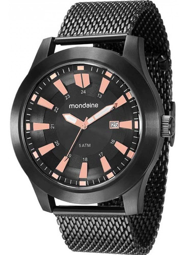 Relógio Mondaine Robusto 76384gpmvpa1 Black Elegante Novo