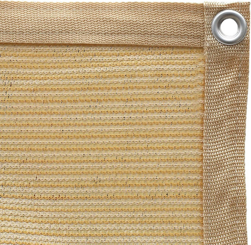 Malla Sombra De 10x12 Pies Color Beige Con Ojales De Metal