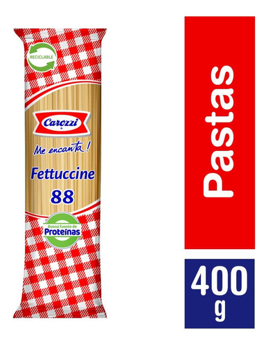 Pasta Fettuccine N°88 Carozzi 400 G