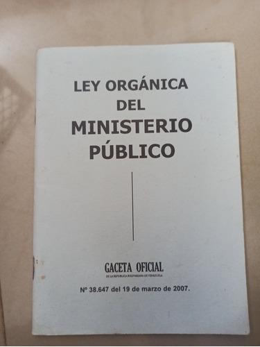 Ley Orgánica Del Ministerio Público 