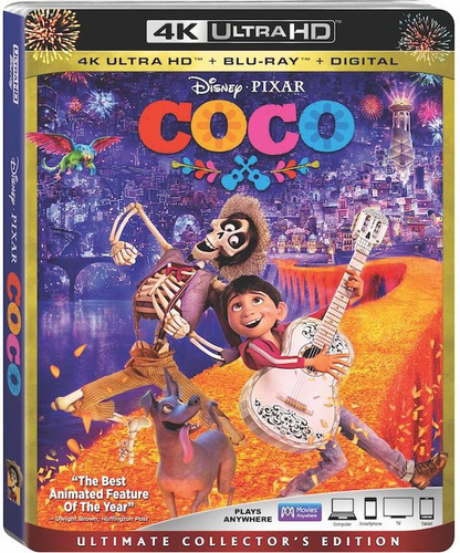 4k Ultra Hd + Blu-ray Coco / De Disney Pixar