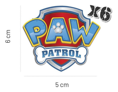 Imagen 3 de 4 de 20 Stickers Paw Patrol, Decora Cajas Y Bolsas De Cumpleaños