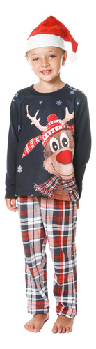 Pijama Navideña Niño Y Niña Familiar Reno Navidad Pareja