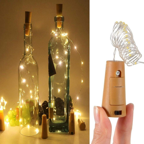 Luz Led Alambre Tipo Corcho Decoración Botellas