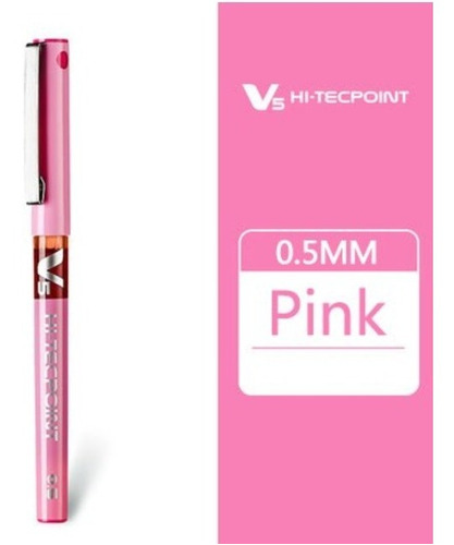 Lápiz De Tinta Pilot Hi-tecpoint 05.mm V5 Rosa