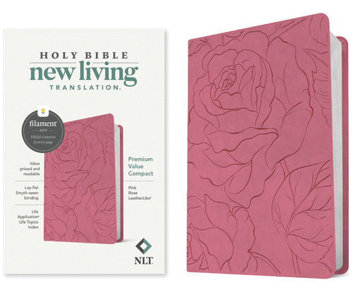 NLT Premium Value Compact Bible, Filament-Enabled Edition (Leatherlike, Pink Rose), de Tyndale. Editorial TYNDALE HOUSE PUBL, tapa dura en inglés