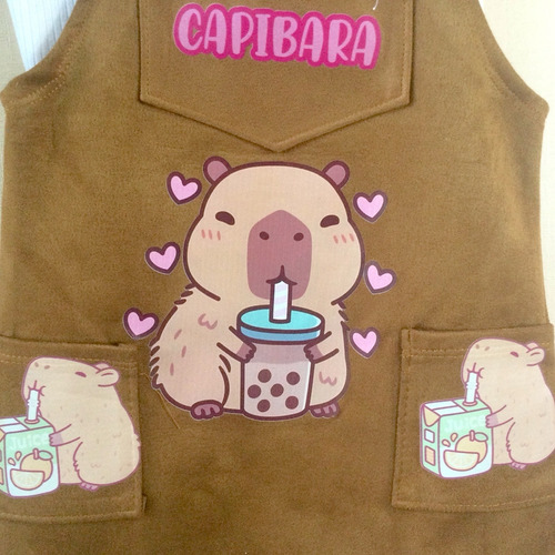 Jumper 2 Piezas Modelo Capibara Kakhi Liso M-4-6 Años