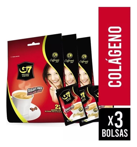 Pack X3 Café Instantáneo Con Colágeno G7 - Trung Nguyen