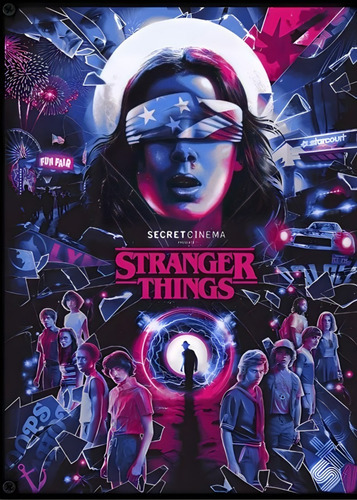 241# Cuadro 30x40 Stranger Things Vinilo Mdf Listo P/ CoLG