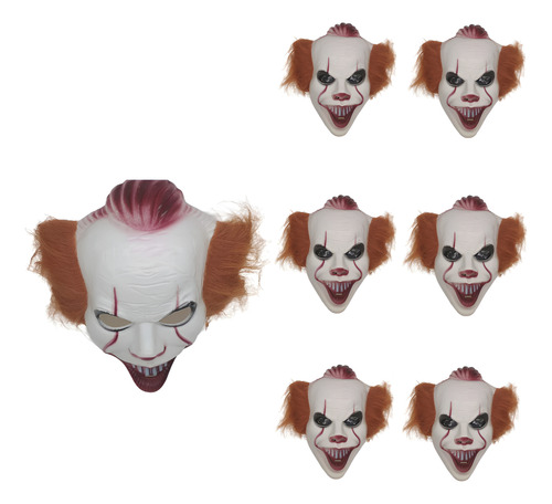 1 Pz Mascara Payaso It Pennywise Eso Disfraz Halloween Color