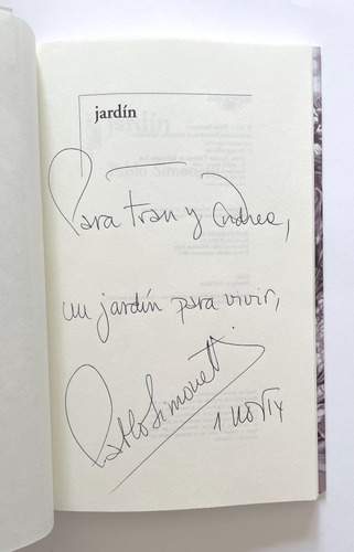 Jardín - Pablo Simonetti Libro Autografiado Con Dedicatoria