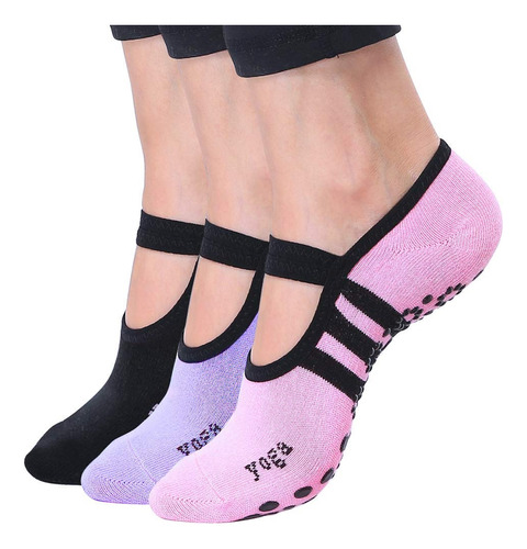 Calcetines De Yoga Pilates Antiderrapantes 5 Pares