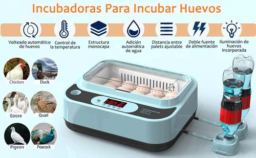 Incubadora Automática De Aves Corral 360 ° Espacio Ajustable
