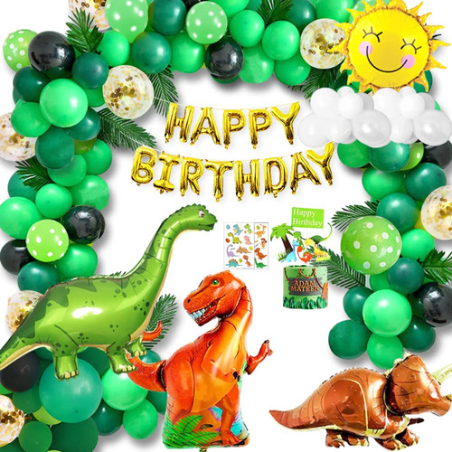 Suministros De Fiesta De Cumpleaños De Dinosaurio, 63pcs Dec