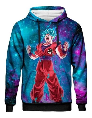 Blusa Moletom De Zipper Goku Super Sayajins Dbz Anime