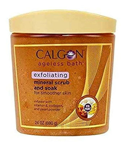 Calgon Ageless Serie De Baño Exfoliante Mineral Scrub Y Soak