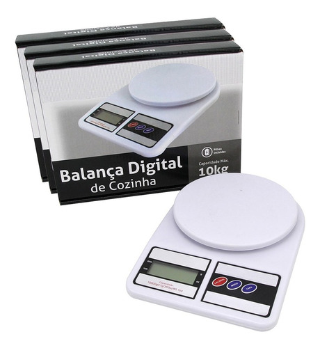 Kit 3 Balanças De Cozinha Digital Compacta Receitas Dieta