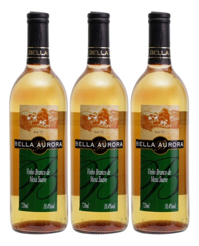 Kit 3 Vinhos Branco Suave Niagara 720ml - Bella Aurora