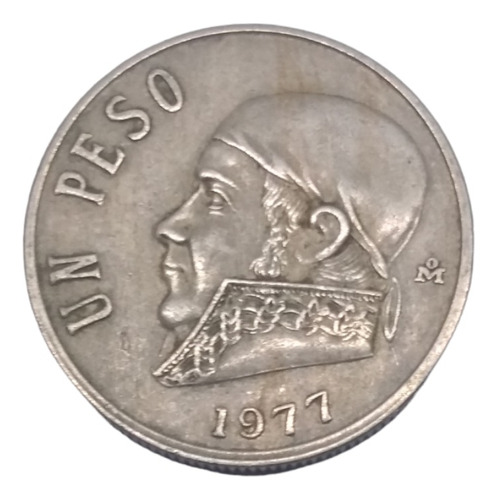 Moneda $1 Peso Morelos  Niquel Año 1977 Envio $57