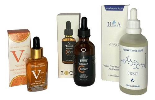 Serum Vitamina C Ácido Hialuronico Super Kit  X  3 Unidades